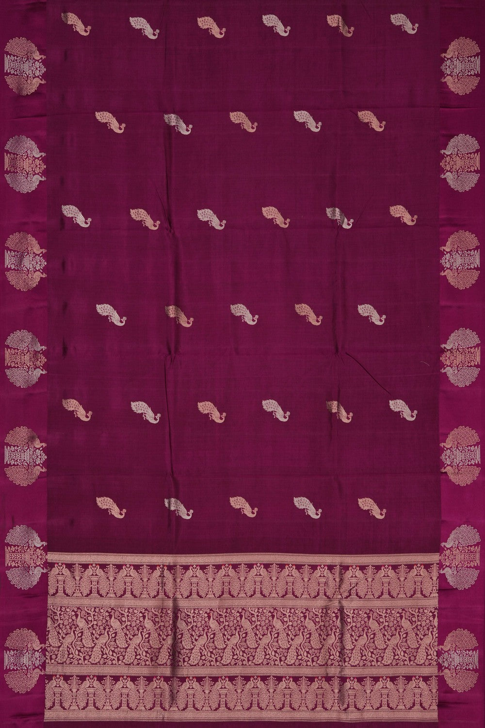 Image of Banarasi Silk Violet Saree
