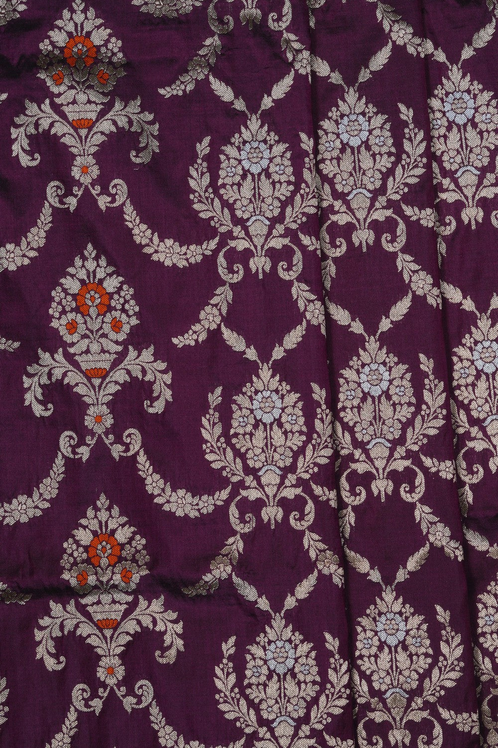 Image of Banarasi Silk Brocade Purple Saree