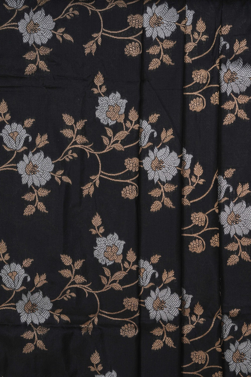 Image of Banarasi Silk Brocade Black Saree