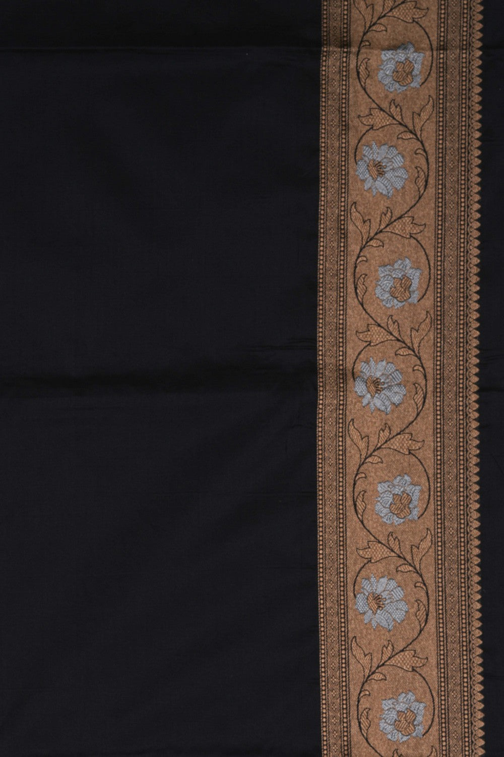 Image of Banarasi Silk Brocade Black Saree