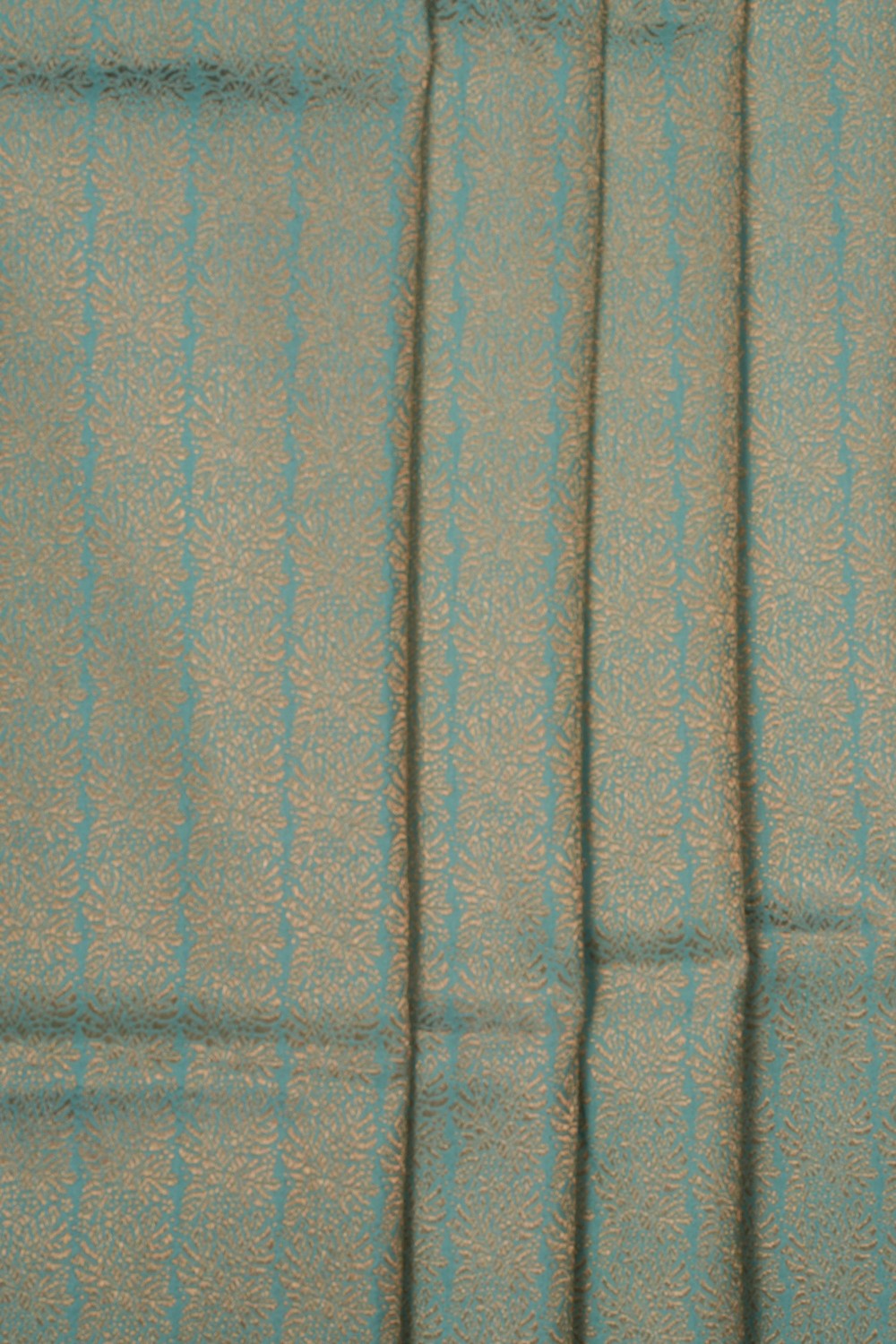 Image of Banarasi Silk Brocade Sea Blue Saree