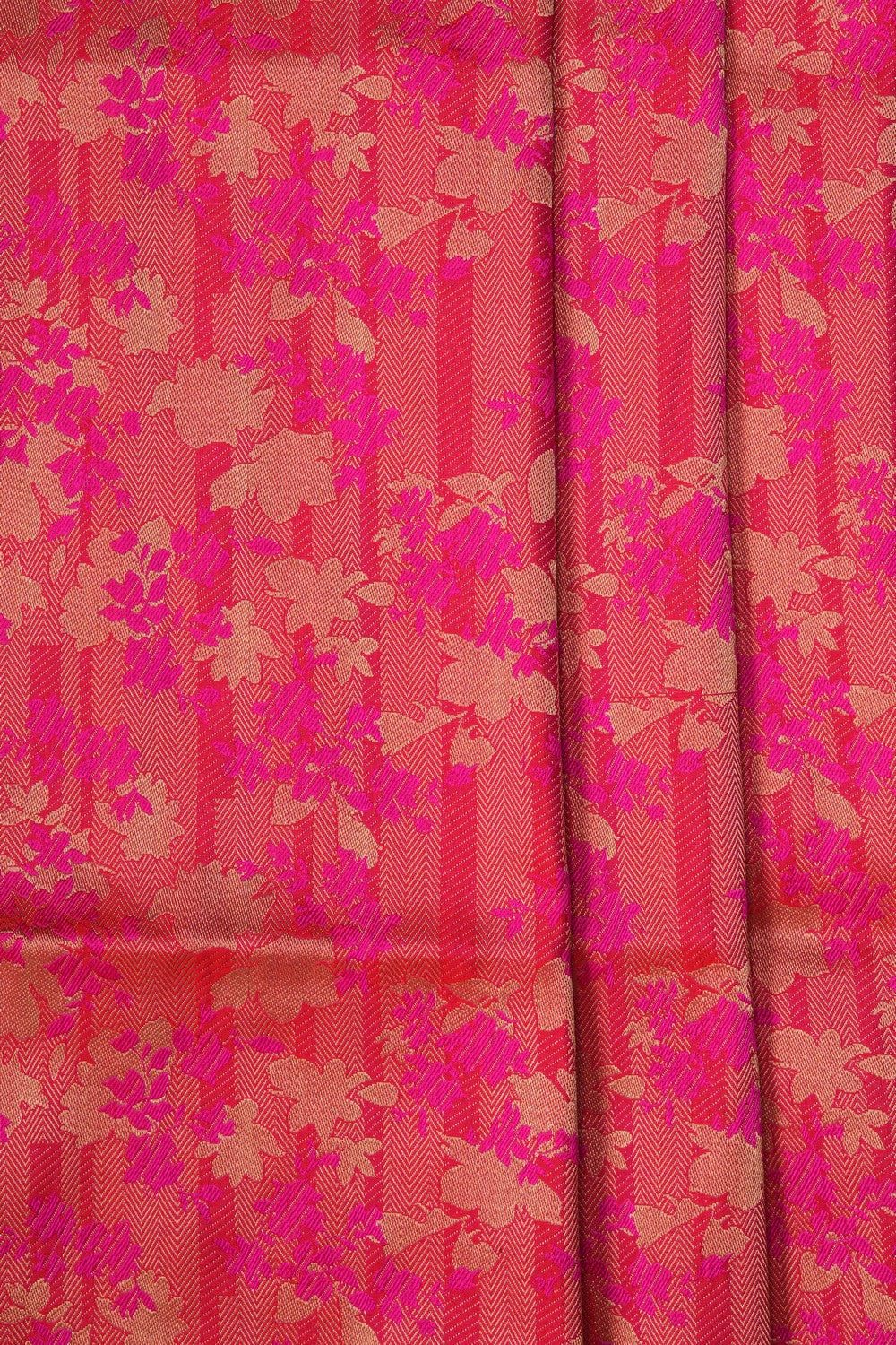 Image of Banarasi Silk Brocade Pink Saree
