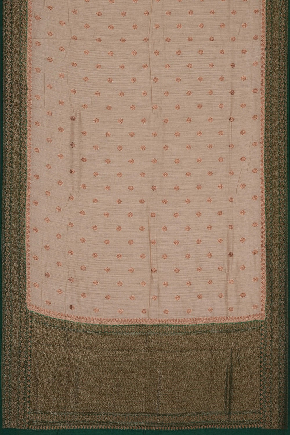 Image of Banarasi Tussar Silk Off-White Saree