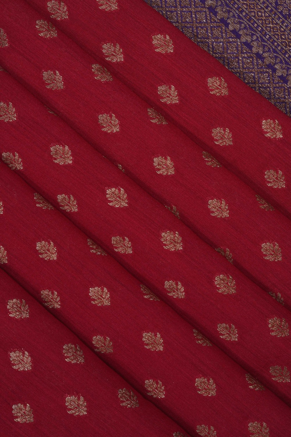 Image of Banarasi Tussar Silk Red Saree