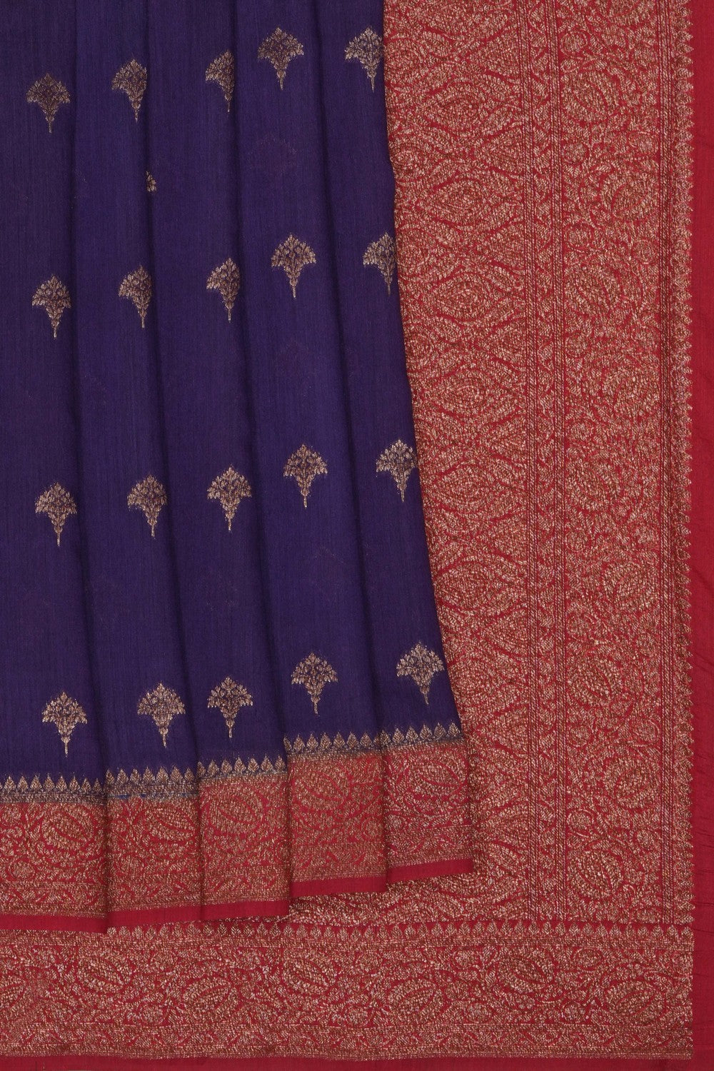 Image of Banarasi Tussar Silk Purple Saree