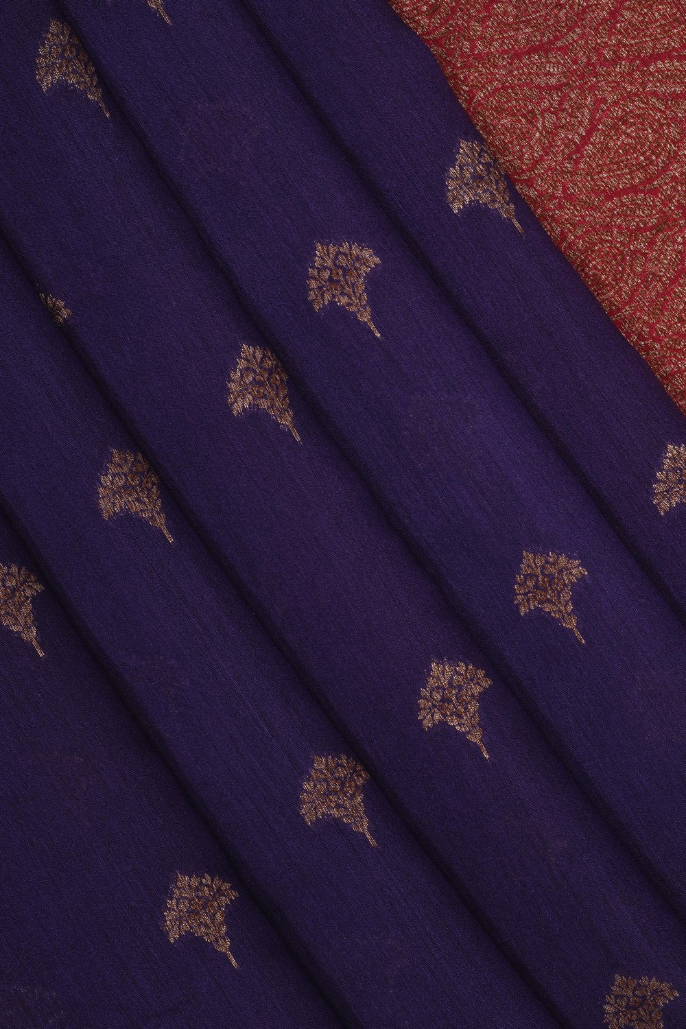 Image of Banarasi Tussar Silk Purple Saree