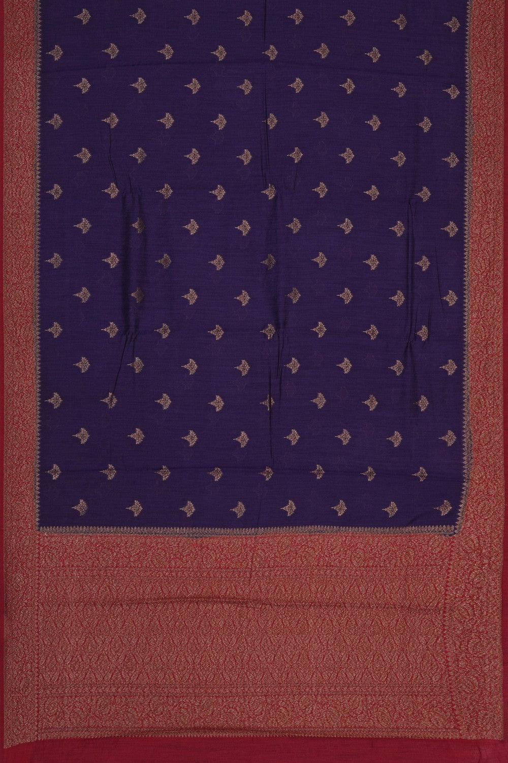 Image of Banarasi Tussar Silk Purple Saree