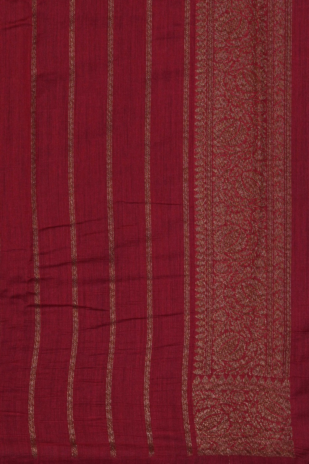 Image of Banarasi Tussar Silk Purple Saree