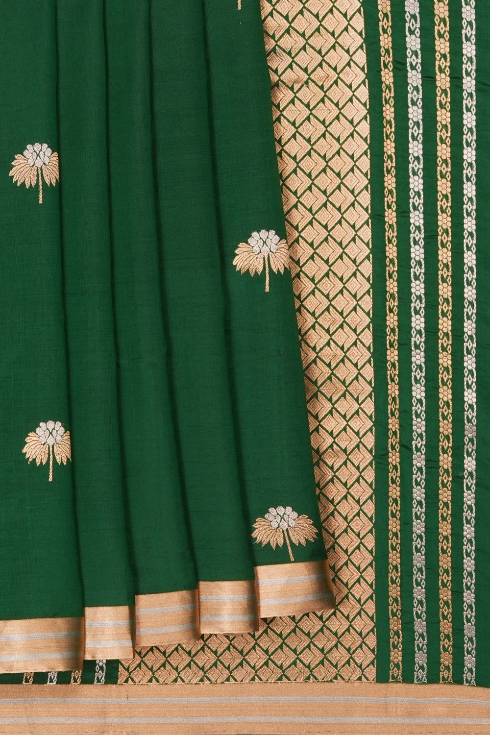 Image of Banarasi Silk Green Saree