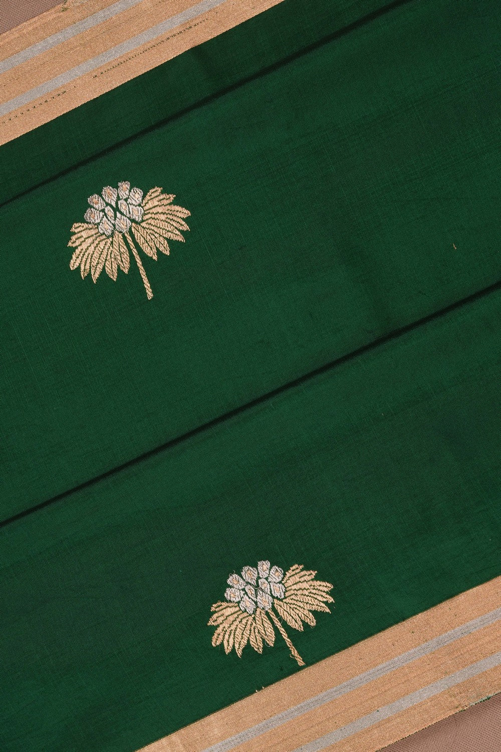 Image of Banarasi Silk Green Saree