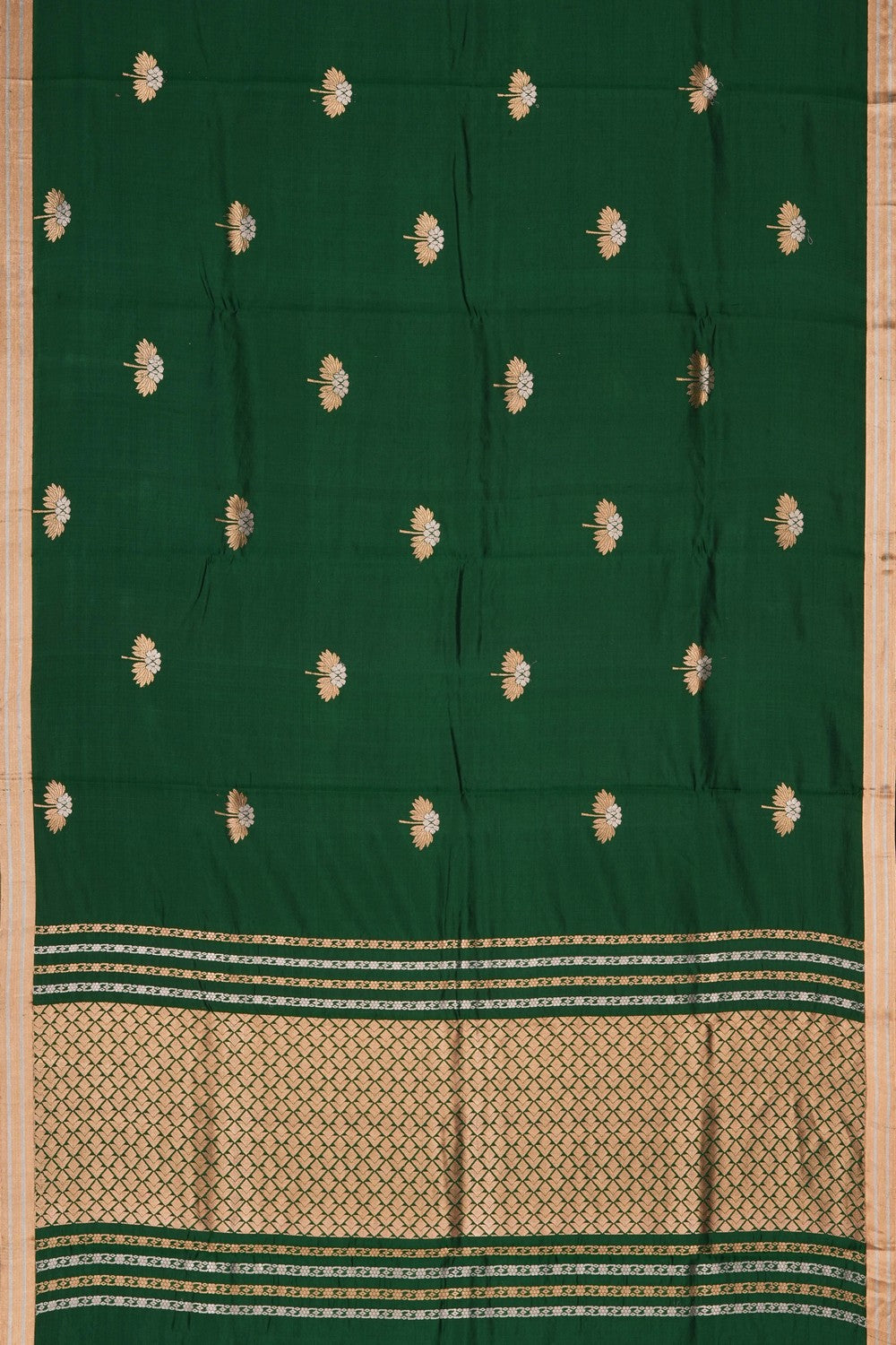 Image of Banarasi Silk Green Saree