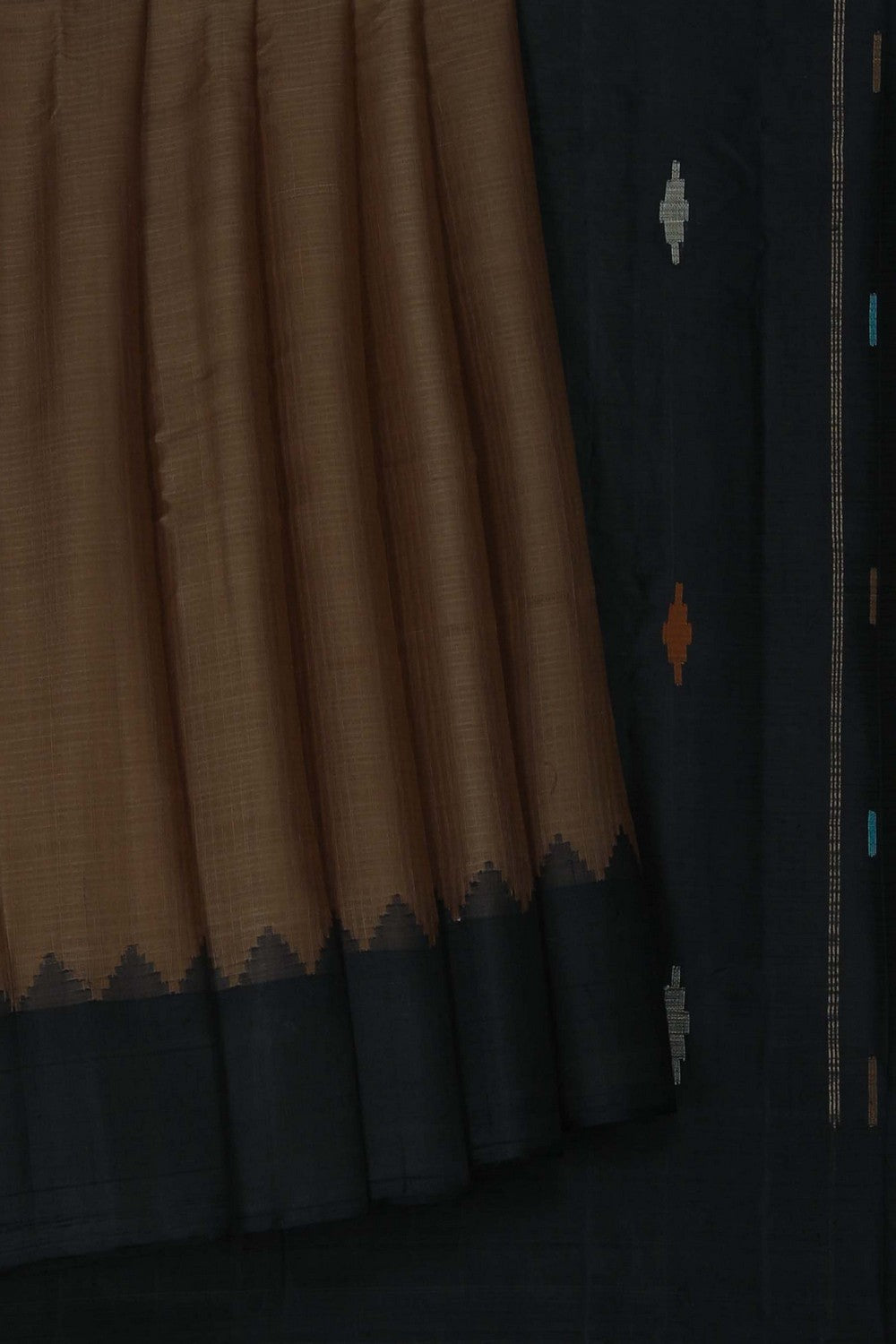 Image of Gadwal Cotton Silk Beige Saree