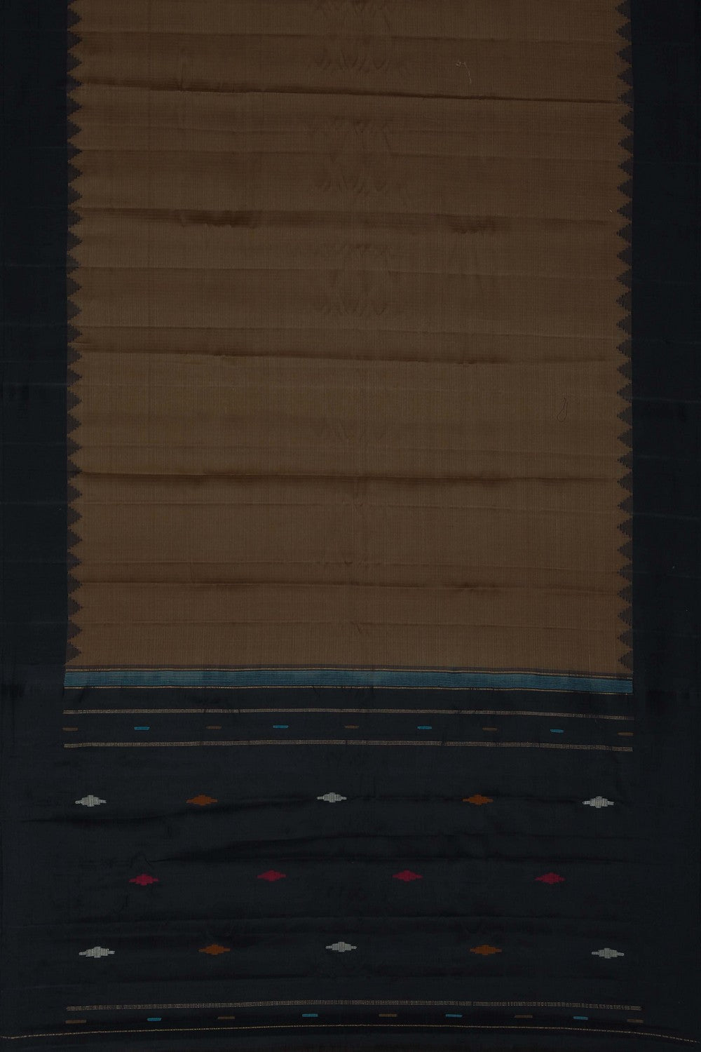 Image of Gadwal Cotton Silk Beige Saree