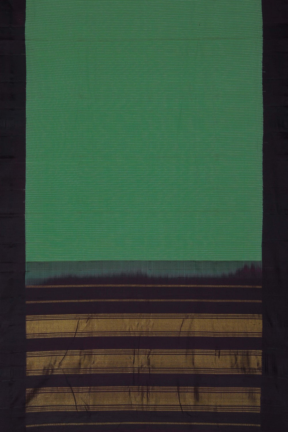 Image of Gadwal Cotton Silk Green Saree