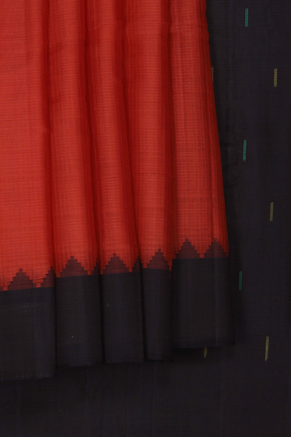 Image of Gadwal Cotton Silk Orange Saree