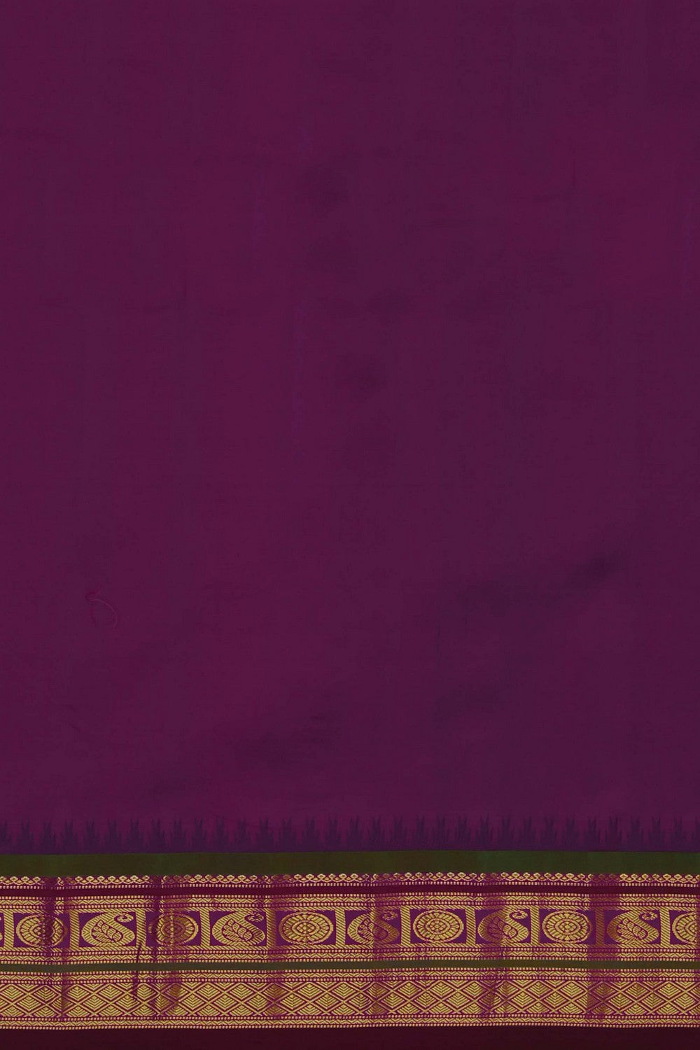 Image of Gadwal Silk Off-White Saree