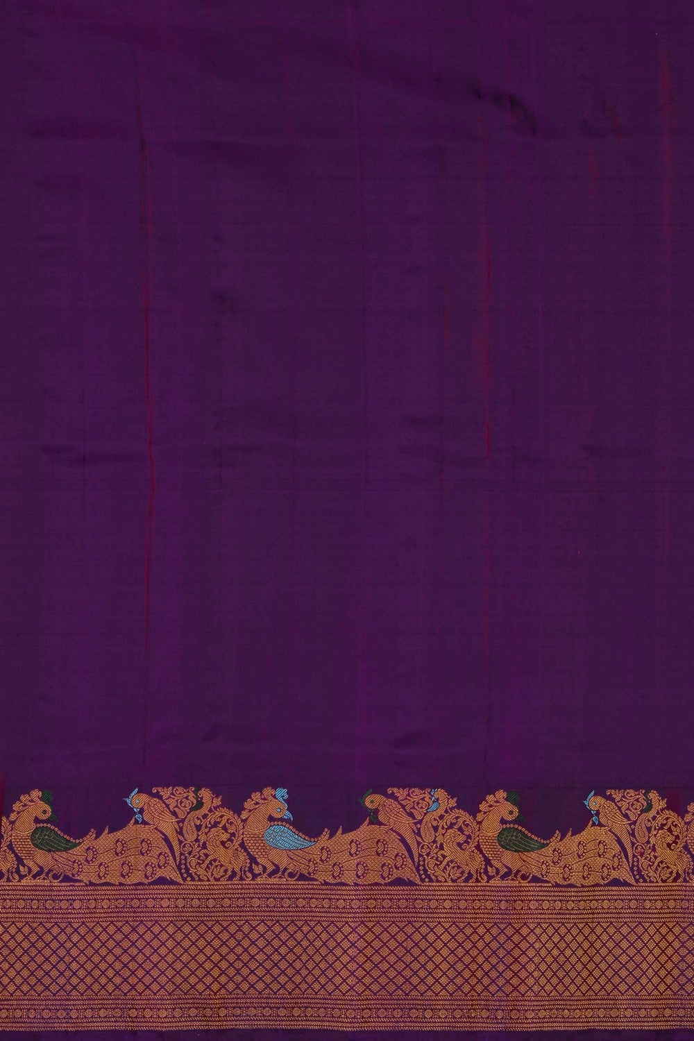 Image of Gadwal Silk Purple Saree