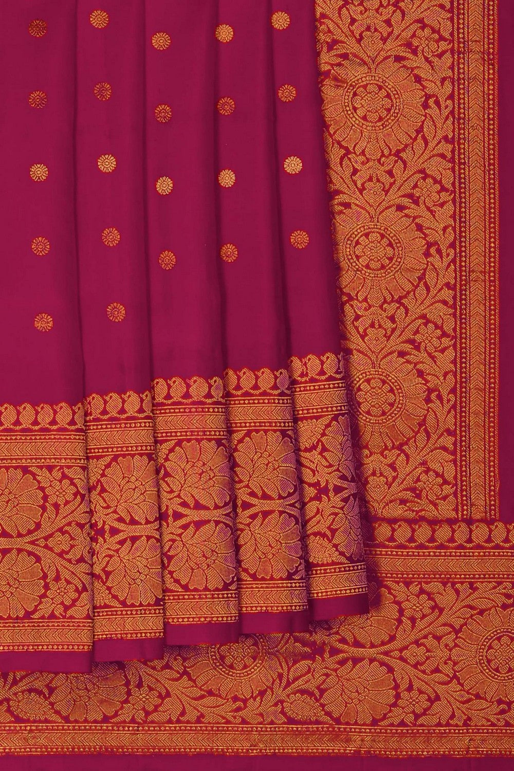 Image of Gadwal Silk Pink Saree