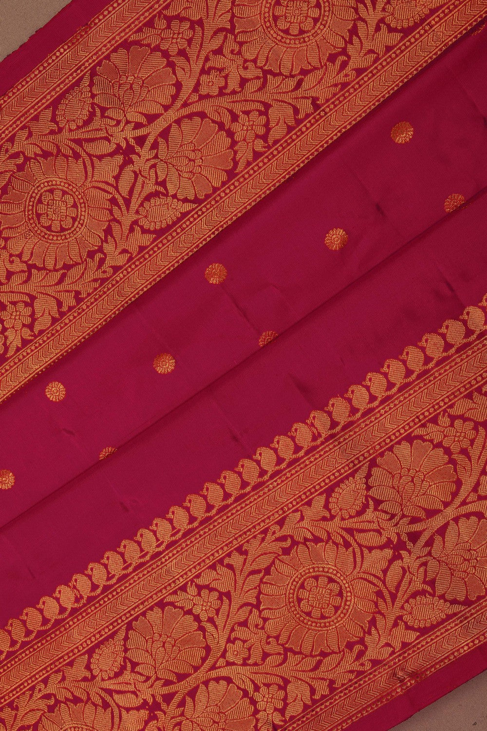 Image of Gadwal Silk Pink Saree