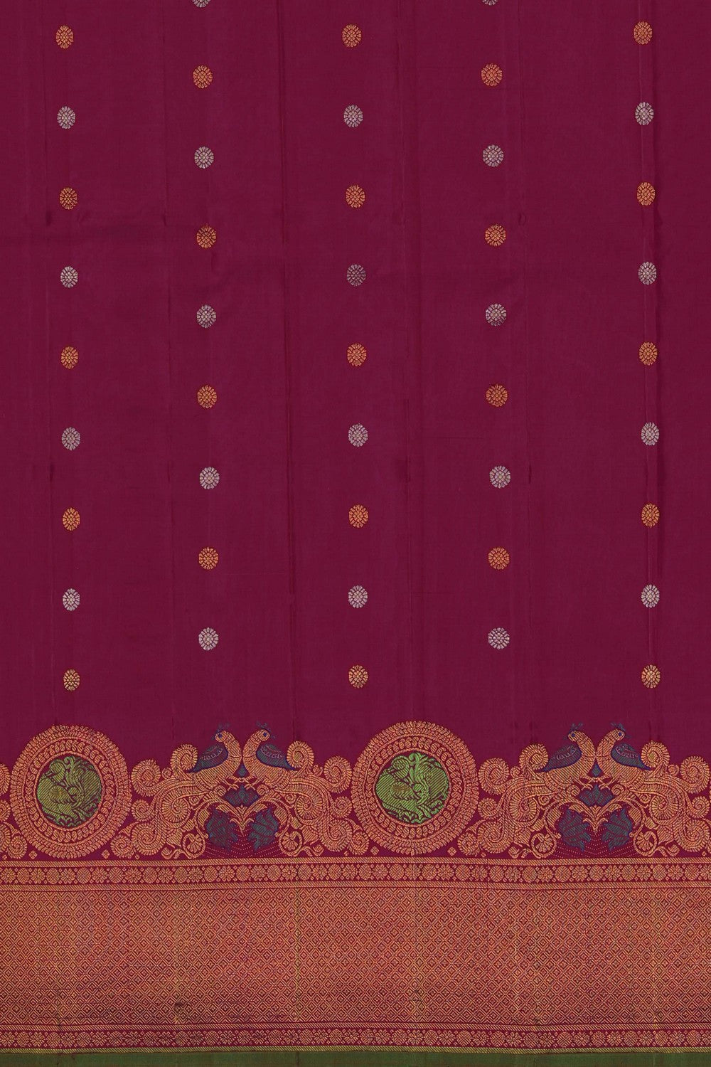 Image of Gadwal Silk Green Saree