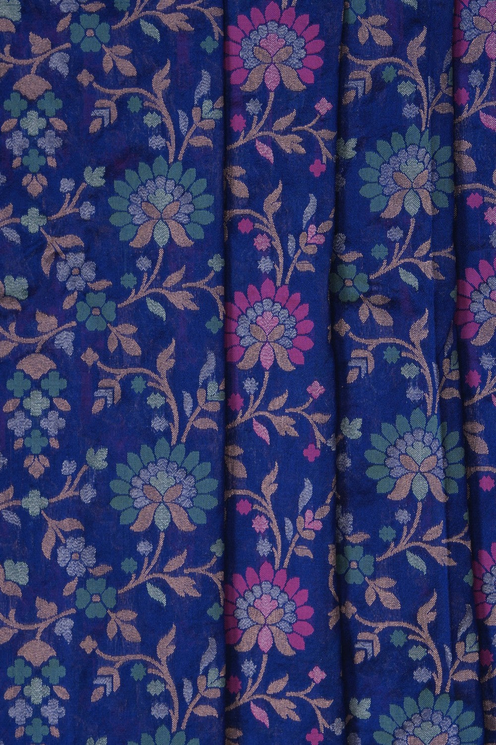 Image of Banarasi Silk Blue Saree