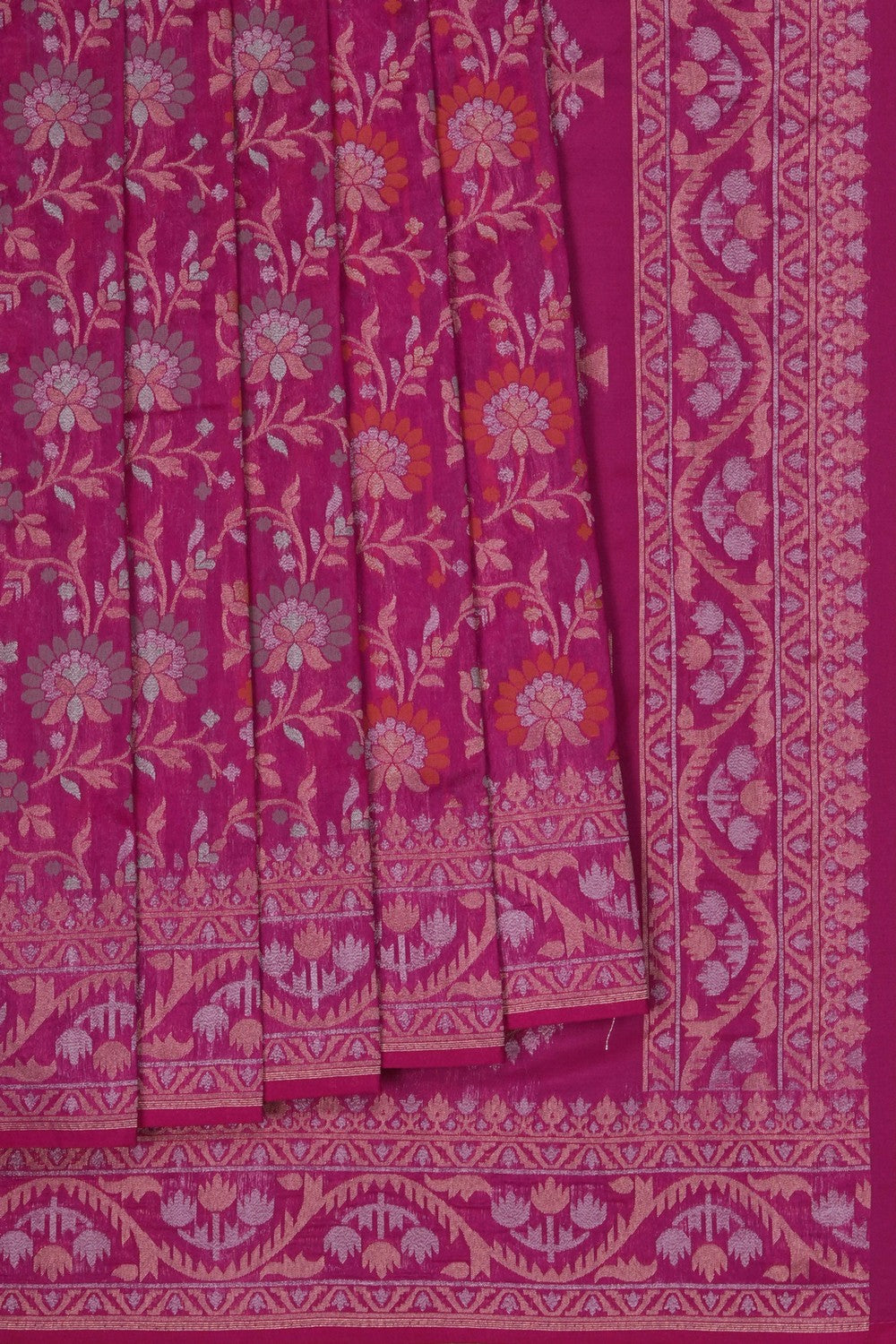 Image of Banarasi Silk Pink Saree