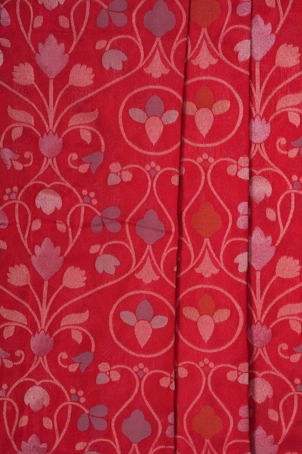 Image of Banarasi Silk Red Saree