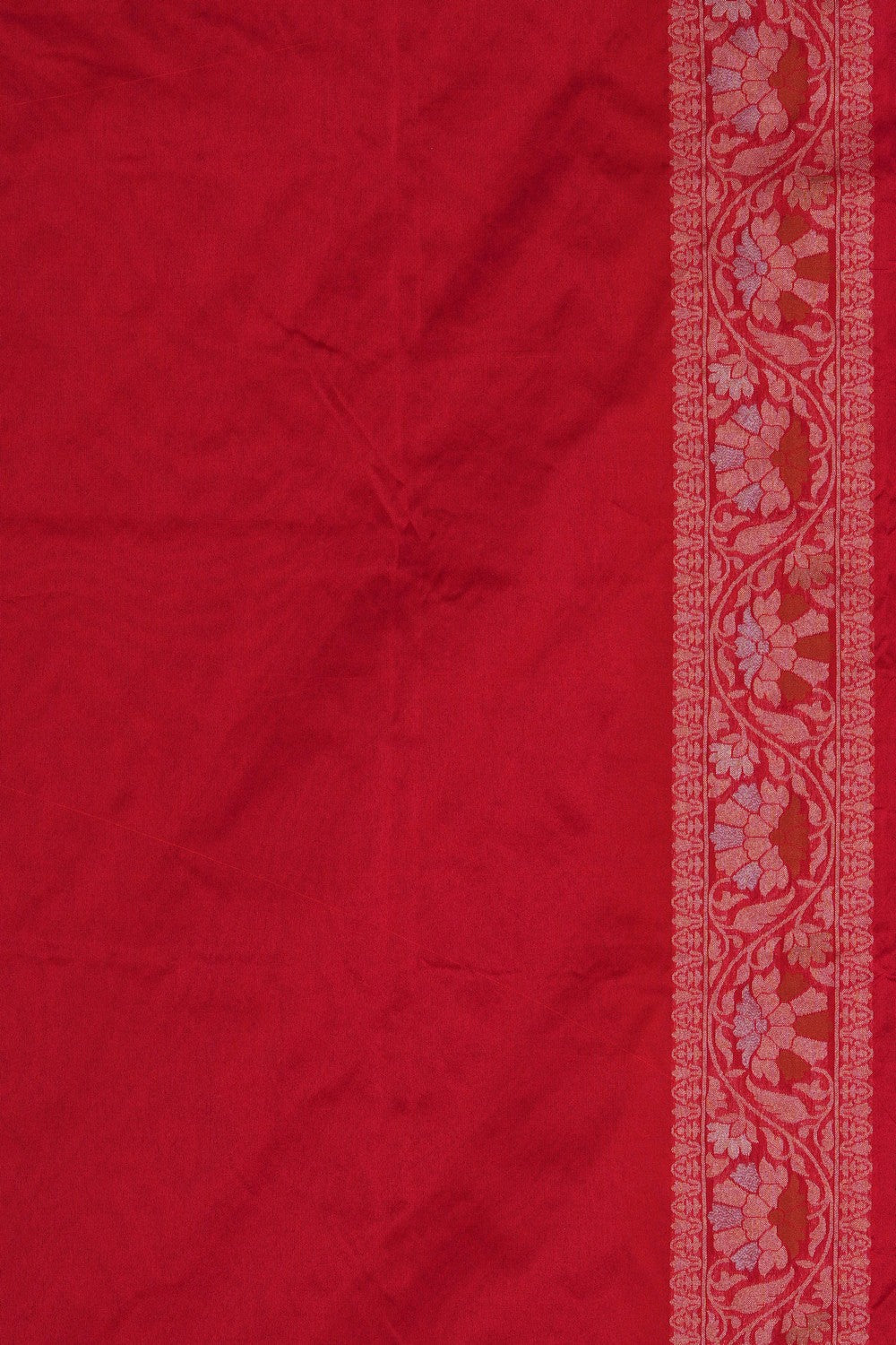 Image of Banarasi Silk Red Saree