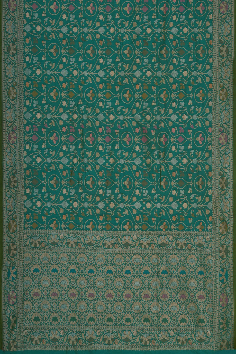 Image of Banarasi Silk Green Saree