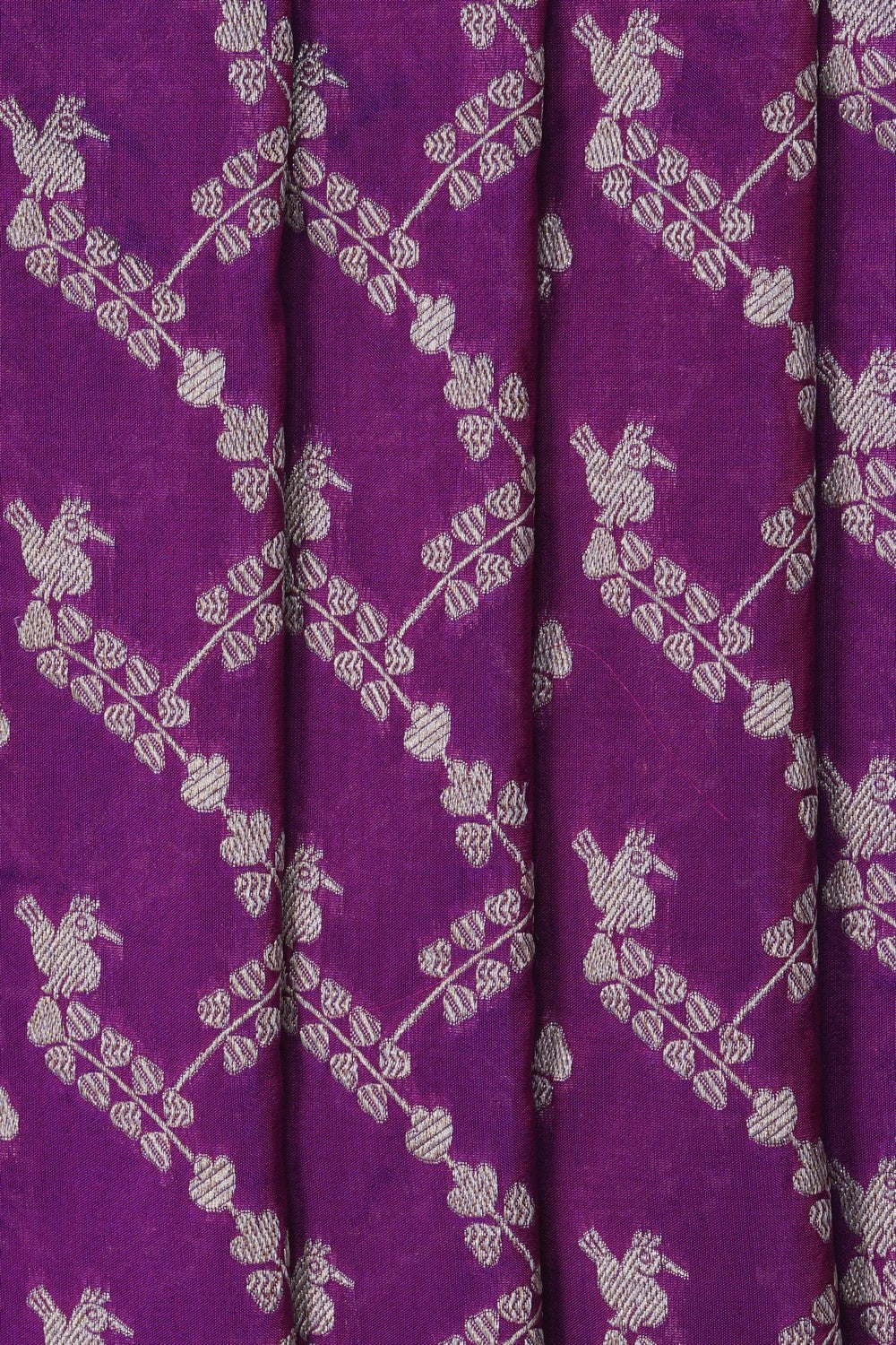 Image of Banarasi Silk Purple Saree