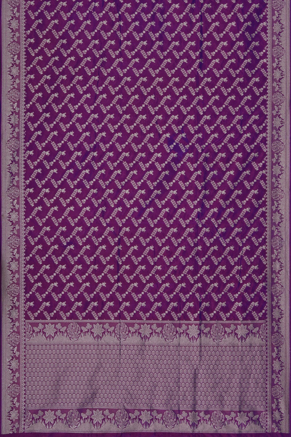 Image of Banarasi Silk Purple Saree