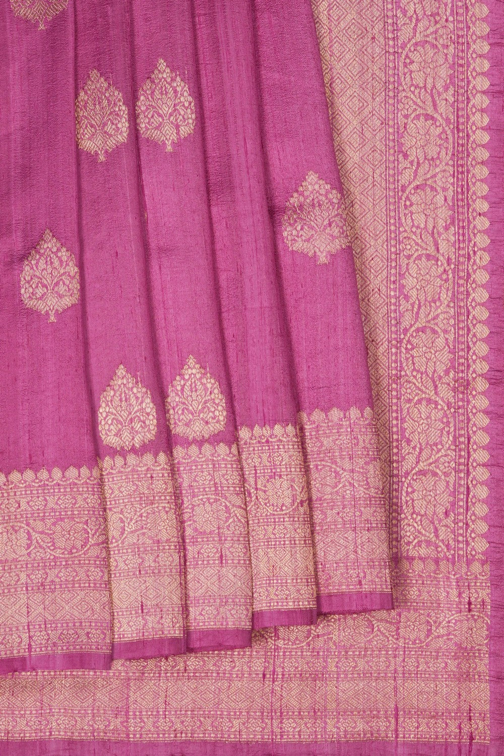Image of Banarasi Dupion Silk Mauve-Pink Saree