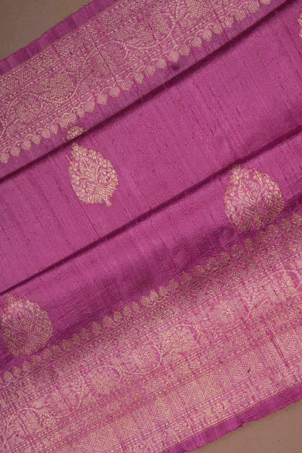 Image of Banarasi Dupion Silk Mauve-Pink Saree