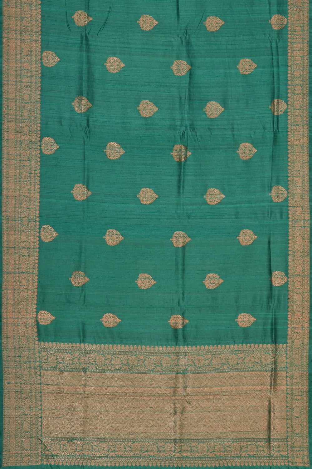 Image of Banarasi Dupion Silk Aqua Green Saree