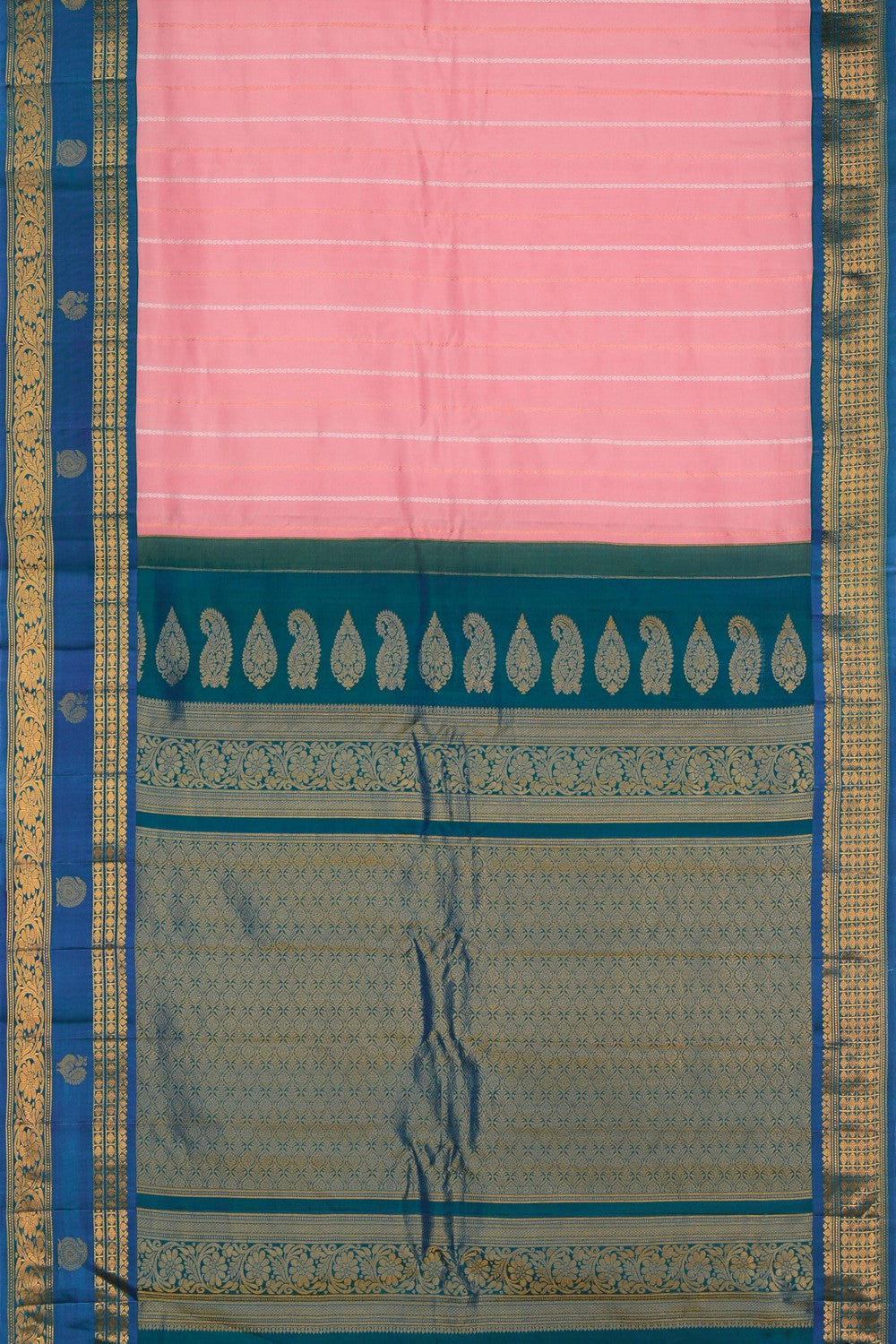 Image of Pink Gadwal Silk Saree