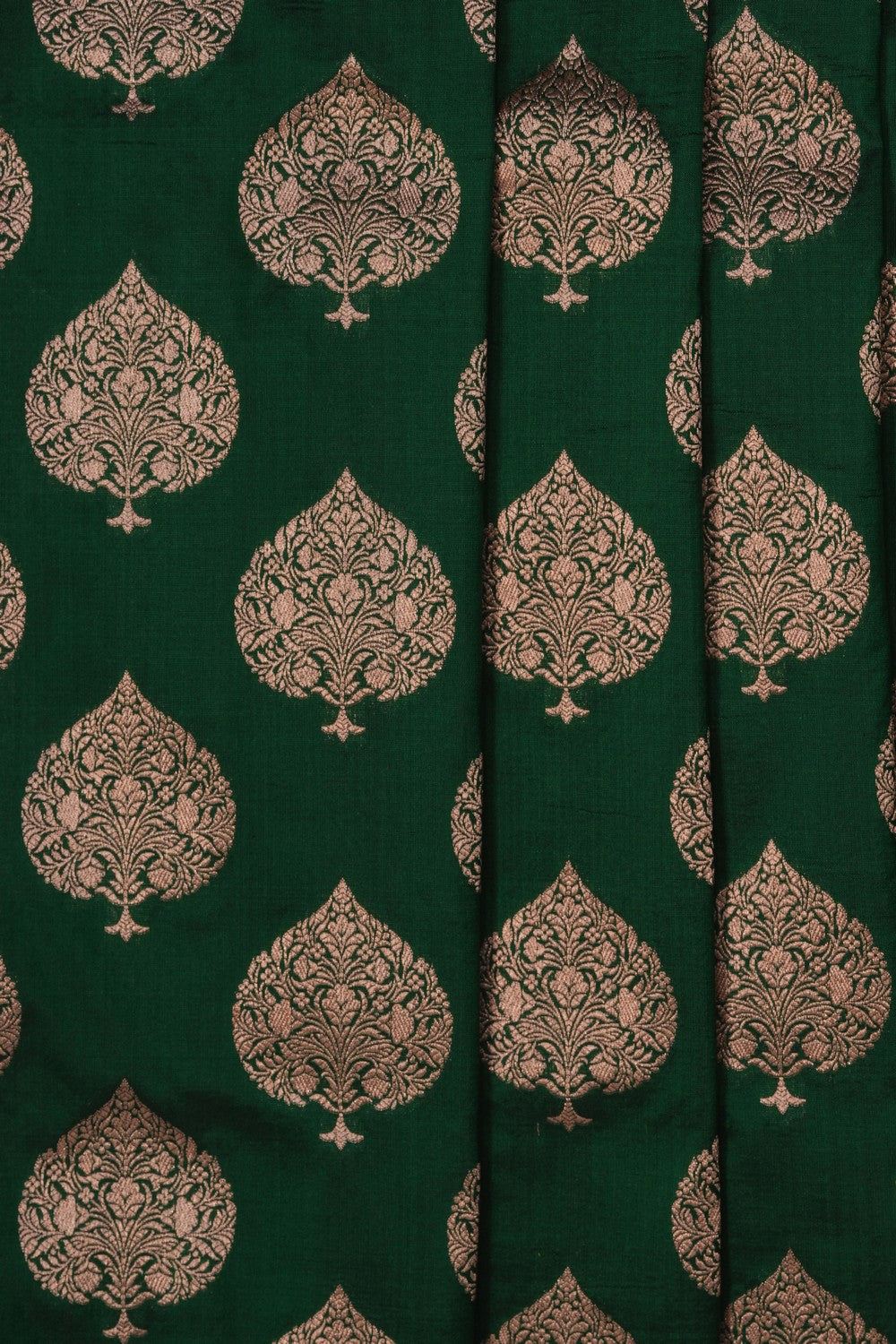 Image of Green Banarasi Silk Brocade Saree