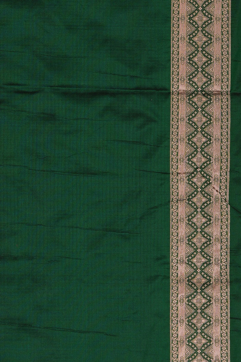 Image of Green Banarasi Silk Brocade Saree