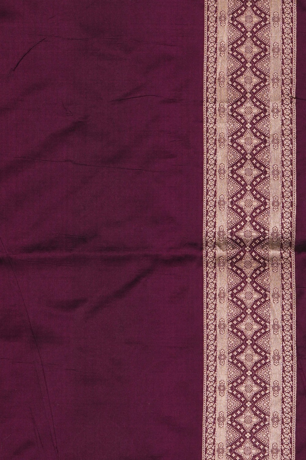 Image of Violet Banarasi Silk Brocade Saree