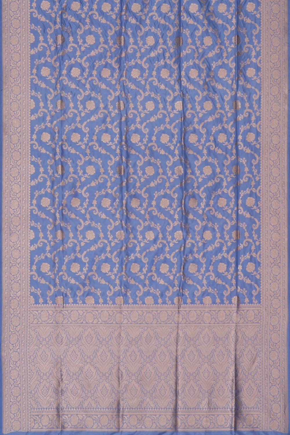Image of Purple Banarasi Silk Brocade Saree