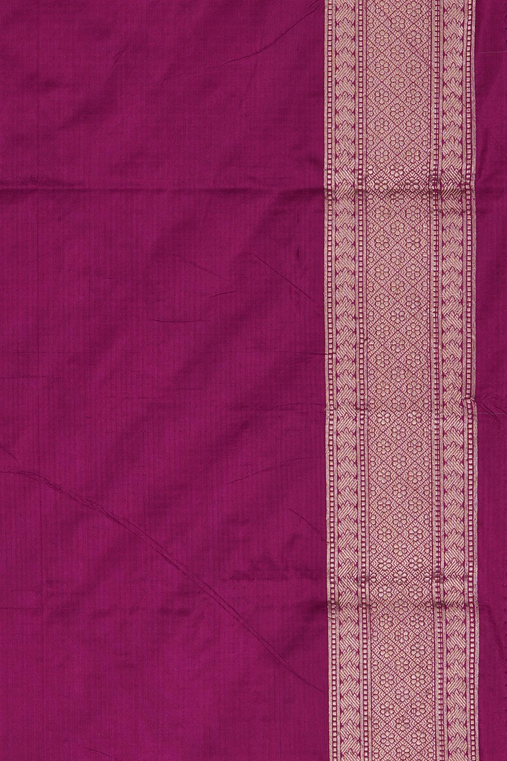 Image of Magenta Banarasi Silk Brocade Saree