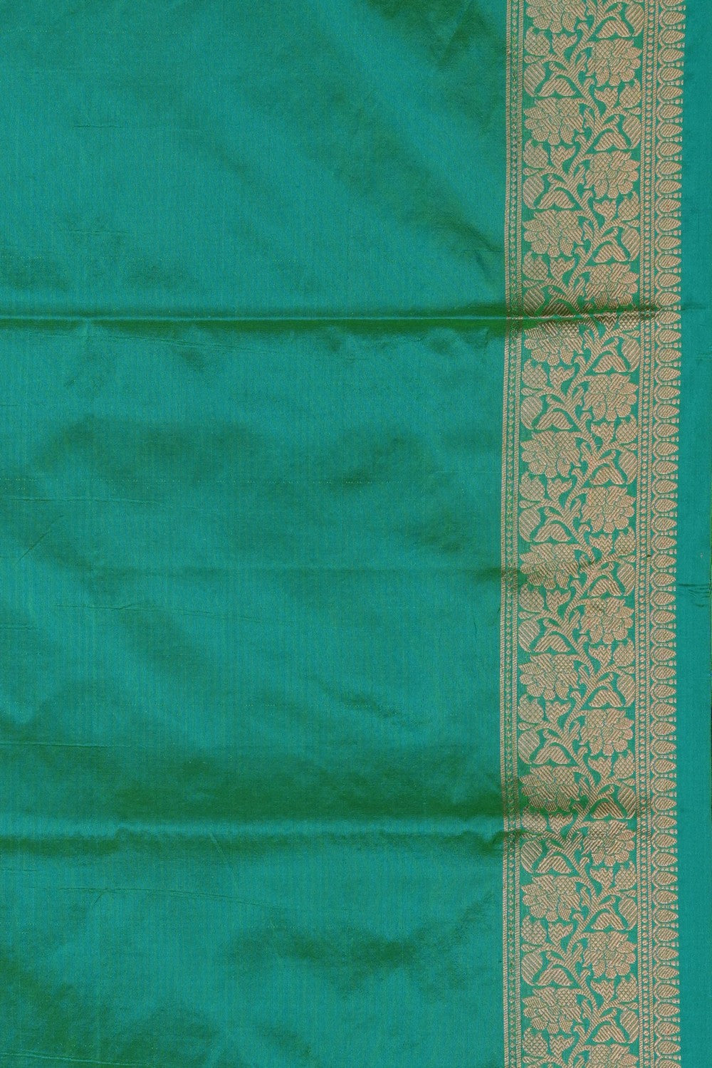 Image of Green Banarasi Silk Brocade Saree