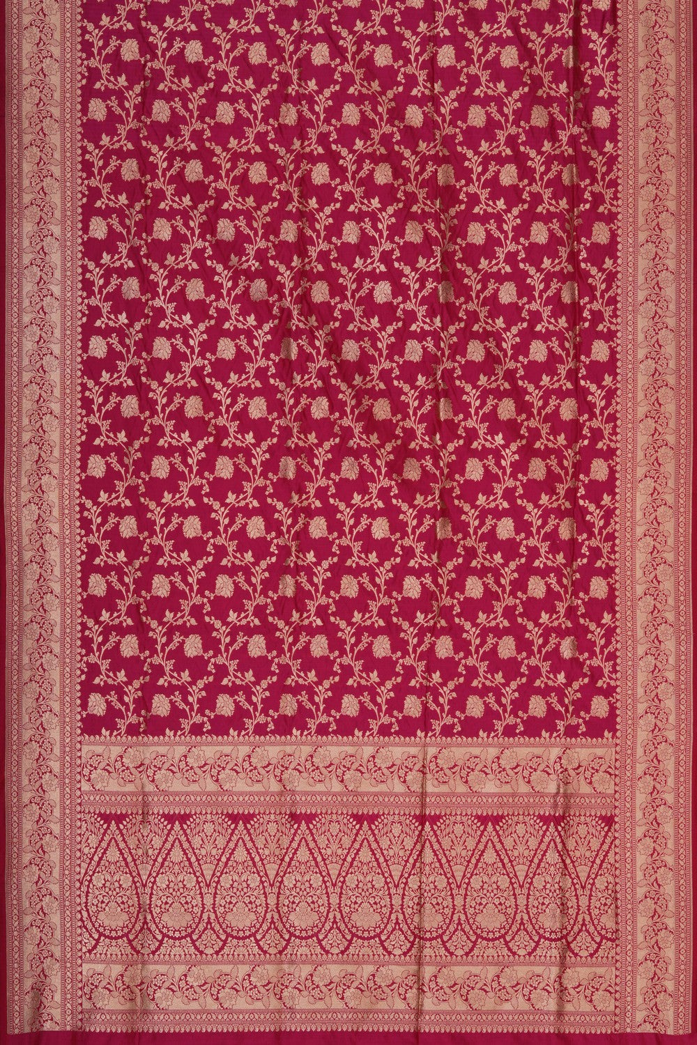 Image of Pink Banarasi Silk Brocade Saree