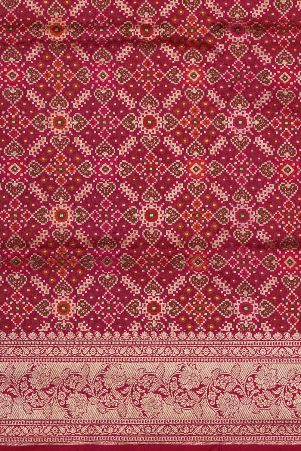 Image of Pink Banarasi Silk Brocade Saree