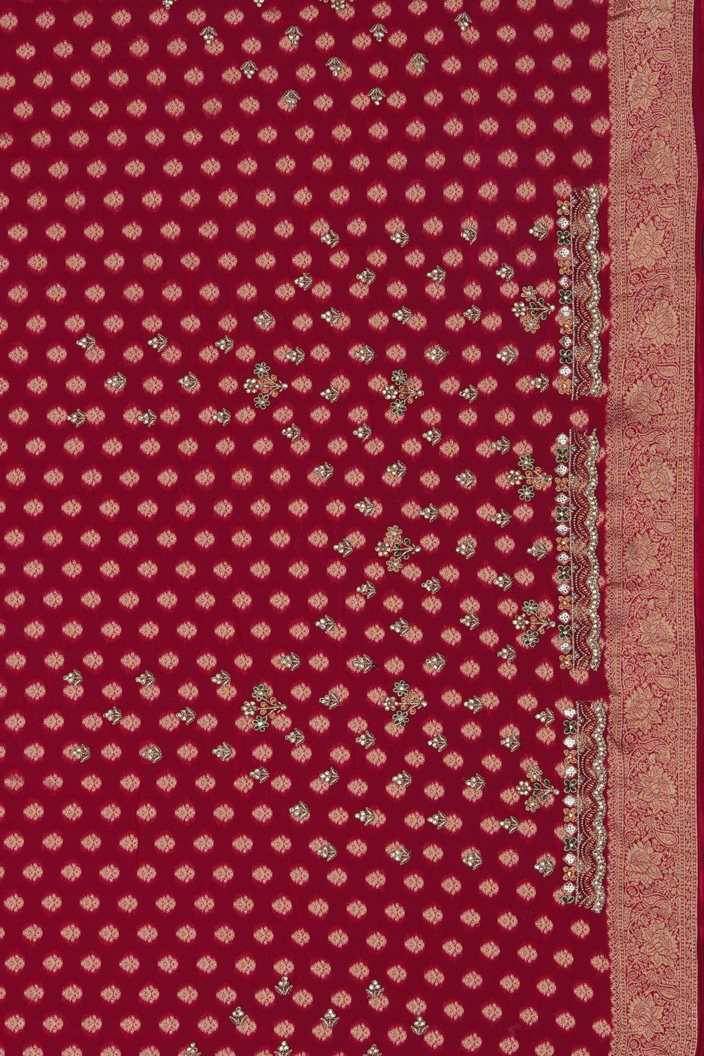Image of Pink Bandhani Georgette Saree