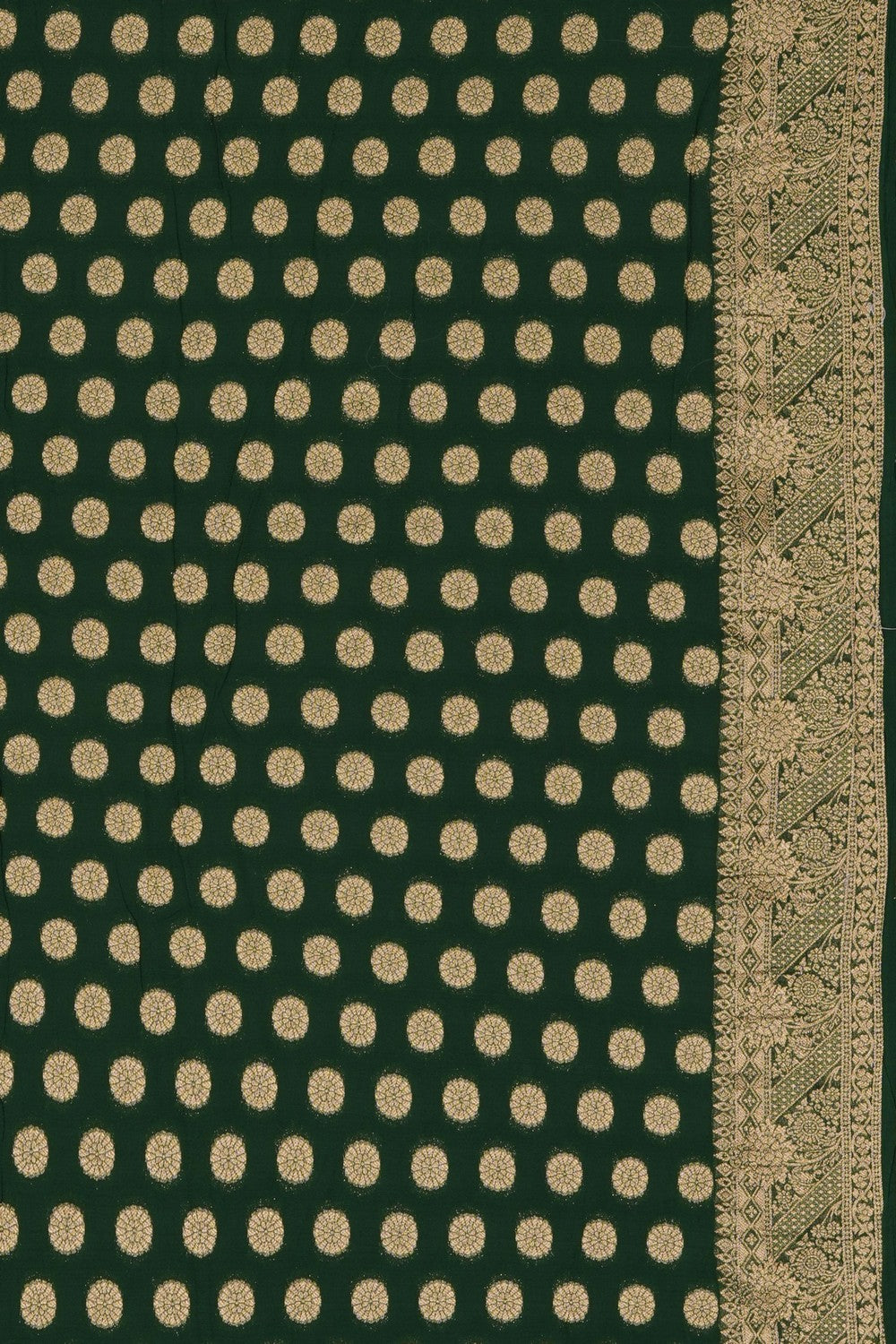 Image of Green Bandhani Georgette Saree