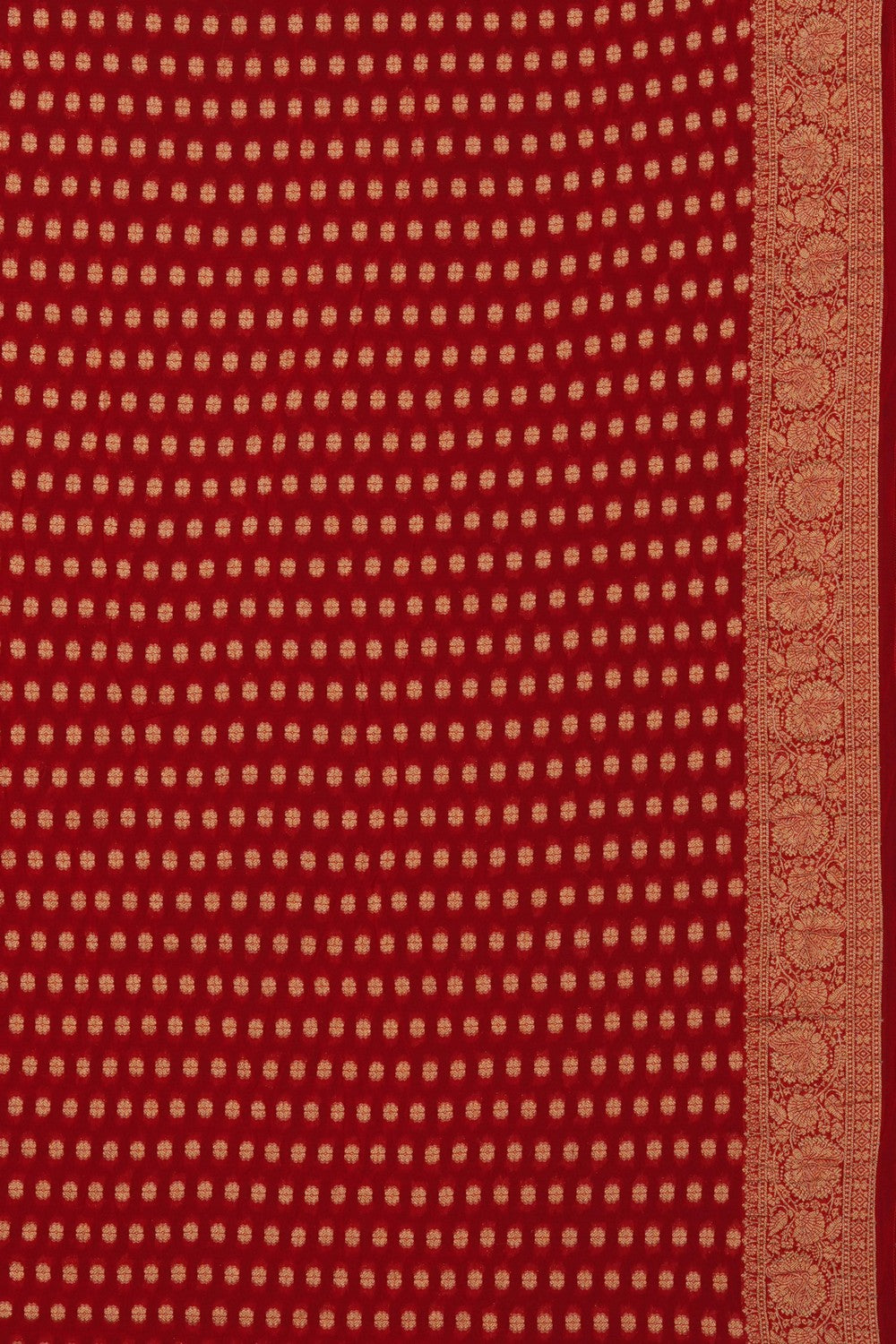 Image of Bandhani Red Georgette Saree