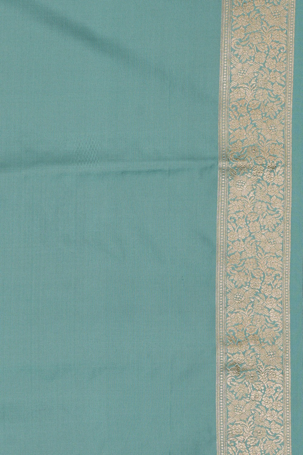 Image of Green Banarasi Silk Brocade Saree
