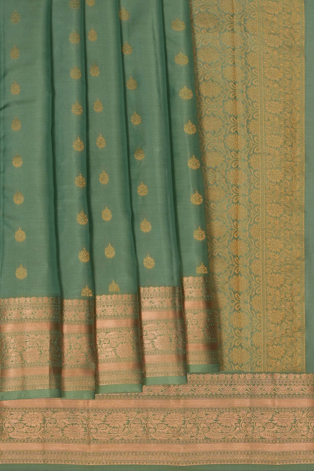 Image of South Silk Sage-Green Saree