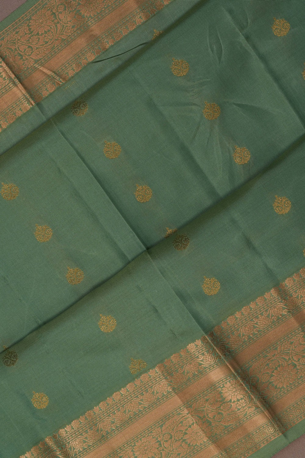 Image of South Silk Sage-Green Saree