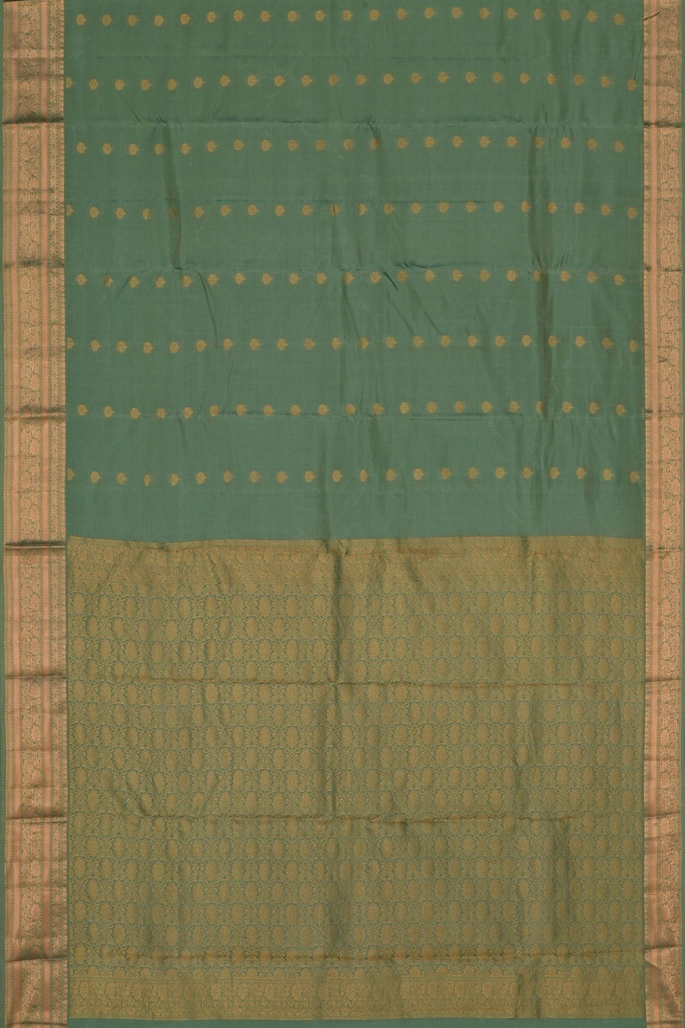 Image of South Silk Sage-Green Saree